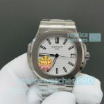 PDF Factory Swiss Replica Patek Philippe Nautilus White Dial 40mm Men's Steel Watch 